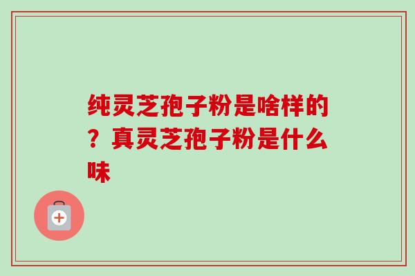 纯灵芝孢子粉是啥样的?真灵芝孢子粉是什么味 纯灵芝孢子粉是啥样的?真灵芝孢子粉是什么味