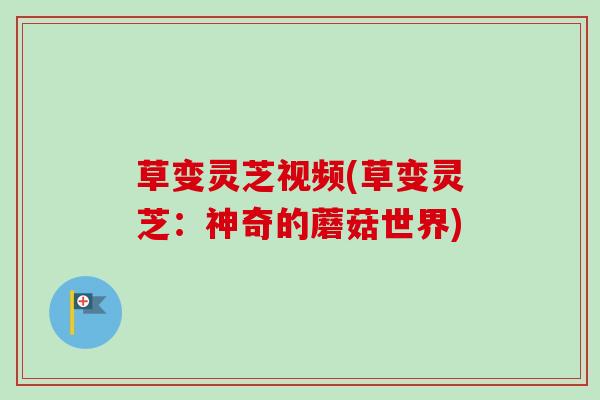 草变灵芝视频(草变灵芝:神奇的蘑菇世界) 草变灵芝视频(草变灵芝:神奇的蘑菇世界)