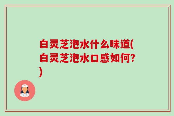 白灵芝泡水什么味道(白灵芝泡水口感如何?) 白灵芝泡水什么味道(白灵芝泡水口感如何?)