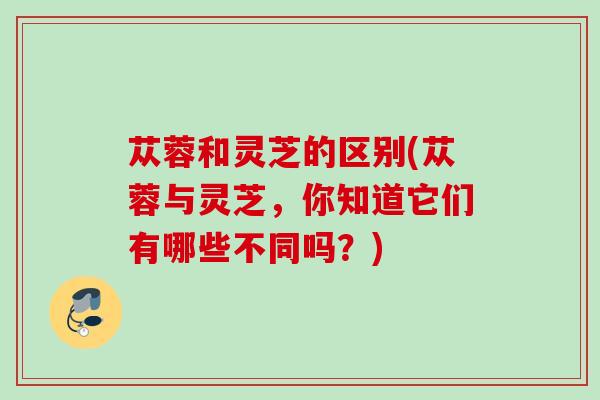 苁蓉和灵芝的区别(苁蓉与灵芝,你知道它们有哪些不同吗?) 苁蓉和灵芝的区别(苁蓉与灵芝,你知道它们有哪些不同吗?)