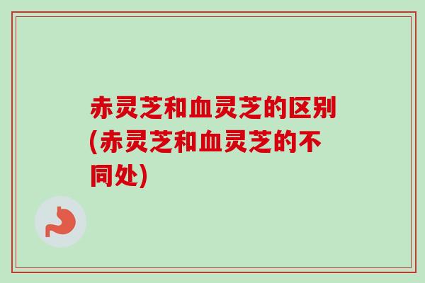 赤灵芝和灵芝的区别(赤灵芝和灵芝的不同处) 赤灵芝和灵芝的区别(赤灵芝和灵芝的不同处)