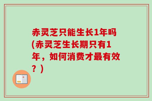 赤灵芝只能生长1年吗(赤灵芝生长期只有1年,如何消费才有效?) 赤灵芝只能生长1年吗(赤灵芝生长期只有1年,如何消费才有效?)