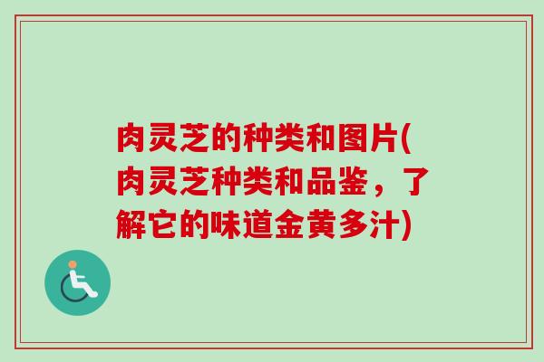 肉灵芝的种类和图片(肉灵芝种类和品鉴,了解它的味道金黄多汁) 肉灵芝的种类和图片(肉灵芝种类和品鉴,了解它的味道金黄多汁)