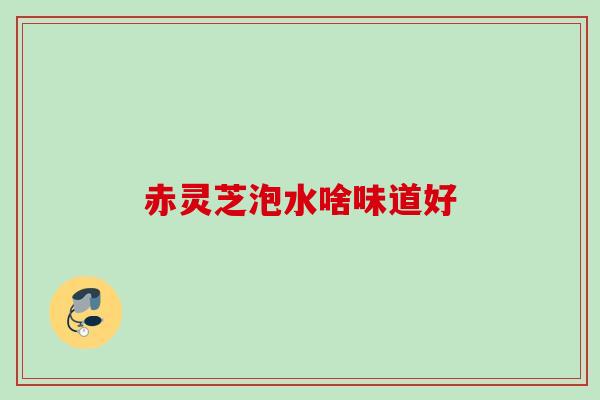 赤灵芝泡水啥味道好