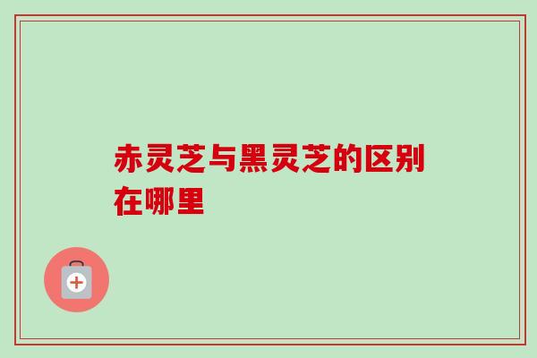 赤灵芝与黑灵芝的区别在哪里 赤灵芝与黑灵芝的区别在哪里
