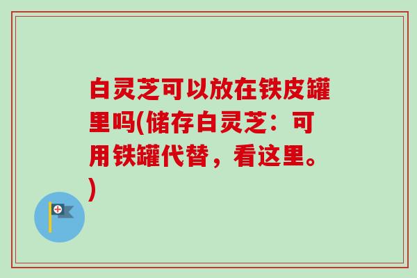 白灵芝可以放在铁皮罐里吗(储存白灵芝：可用铁罐代替，看这里。)