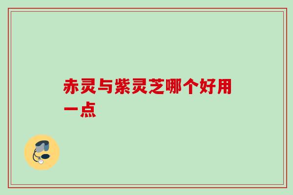赤灵与紫灵芝哪个好用一点