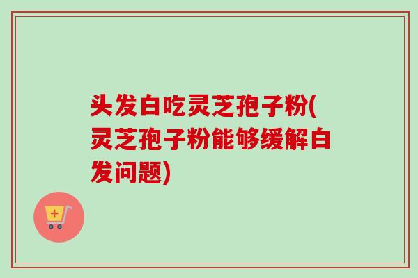 头发白吃灵芝孢子粉(灵芝孢子粉能够缓解白发问题) 头发白吃灵芝孢子粉(灵芝孢子粉能够缓解白发问题)