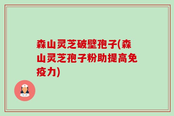 森山灵芝破壁孢子(森山灵芝孢子粉助提高免疫力) 森山灵芝破壁孢子(森山灵芝孢子粉助提高免疫力)