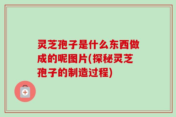 灵芝孢子是什么东西做成的呢图片(探秘灵芝孢子的制造过程) 灵芝孢子是什么东西做成的呢图片(探秘灵芝孢子的制造过程)