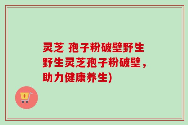 灵芝 孢子粉破壁野生野生灵芝孢子粉破壁，助力健康养生)
