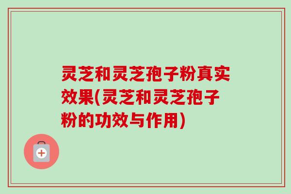 灵芝和灵芝孢子粉真实效果(灵芝和灵芝孢子粉的功效与作用)