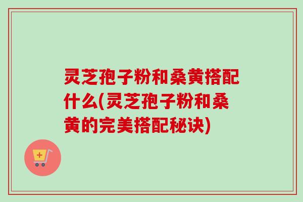 灵芝孢子粉和桑黄搭配什么(灵芝孢子粉和桑黄的完美搭配秘诀) 灵芝孢子粉和桑黄搭配什么(灵芝孢子粉和桑黄的完美搭配秘诀)