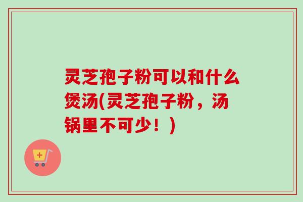 灵芝孢子粉可以和什么煲汤(灵芝孢子粉，汤锅里不可少！)