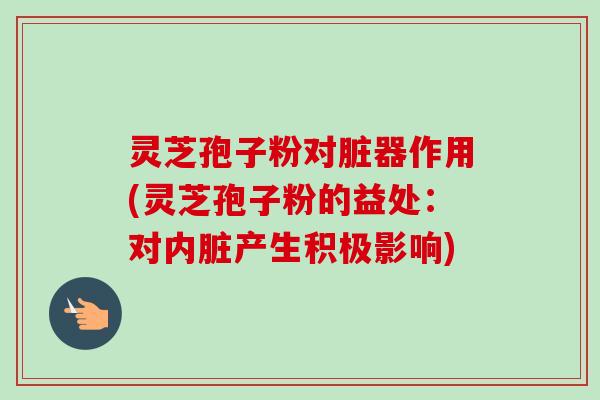 灵芝孢子粉对脏器作用(灵芝孢子粉的益处：对内脏产生积极影响)