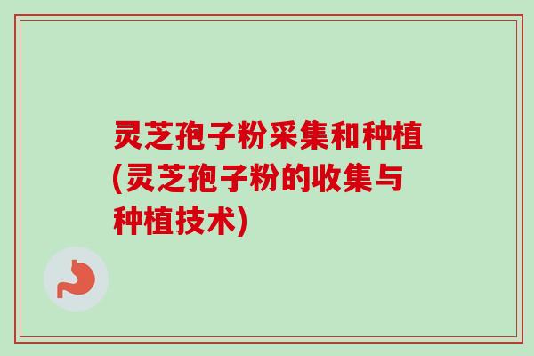 灵芝孢子粉采集和种植(灵芝孢子粉的收集与种植技术) 灵芝孢子粉采集和种植(灵芝孢子粉的收集与种植技术)