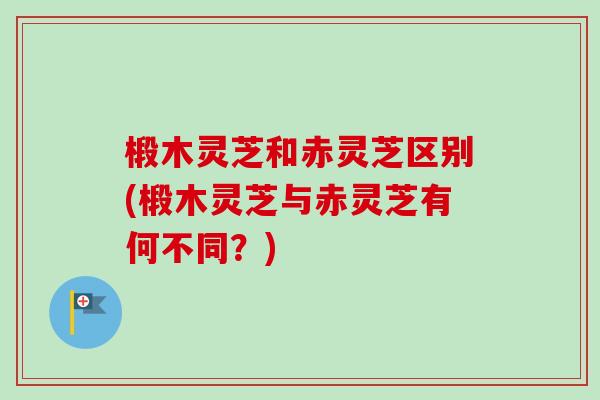 椴木灵芝和赤灵芝区别(椴木灵芝与赤灵芝有何不同?) 椴木灵芝和赤灵芝区别(椴木灵芝与赤灵芝有何不同?)