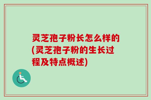 灵芝孢子粉长怎么样的(灵芝孢子粉的生长过程及特点概述)