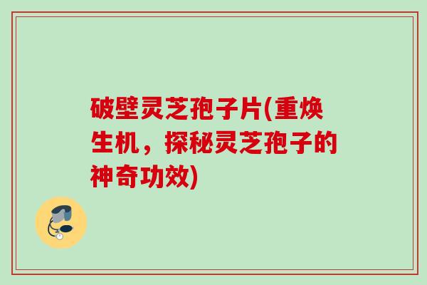 破壁灵芝孢子片(重焕生机，探秘灵芝孢子的神奇功效)