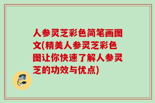 人参灵芝彩色简笔画图文(精美人参灵芝彩色图让你快速了解人参灵芝的功效与优点) 人参灵芝彩色简笔画图文(精美人参灵芝彩色图让你快速了解人参灵芝的功效与优点)