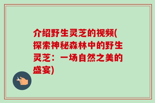 介绍野生灵芝的视频(探索神秘森林中的野生灵芝:一场自然之美的盛宴) 介绍野生灵芝的视频(探索神秘森林中的野生灵芝:一场自然之美的盛宴)