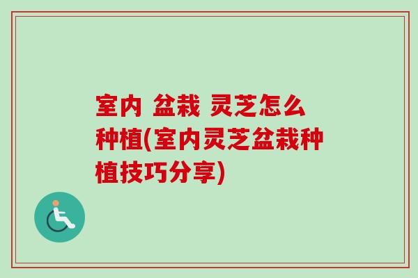 室内 盆栽 灵芝怎么种植(室内灵芝盆栽种植技巧分享) 室内 盆栽 灵芝怎么种植(室内灵芝盆栽种植技巧分享)