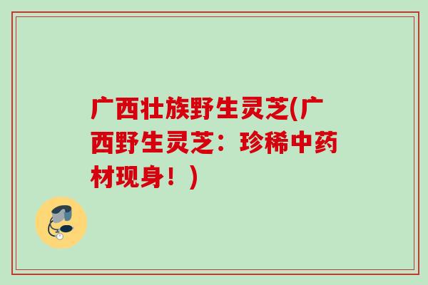 广西壮族野生灵芝(广西野生灵芝：珍稀材现身！)
