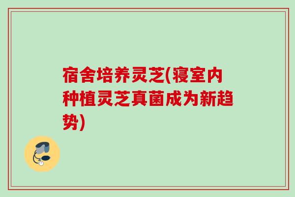 宿舍培养灵芝(寝室内种植灵芝真菌成为新趋势) 宿舍培养灵芝(寝室内种植灵芝真菌成为新趋势)