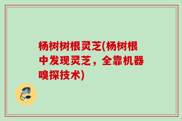 杨树树根灵芝(杨树根中发现灵芝,全靠机器嗅探技术) 杨树树根灵芝(杨树根中发现灵芝,全靠机器嗅探技术)