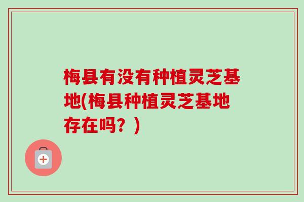 梅县有没有种植灵芝基地(梅县种植灵芝基地存在吗?) 梅县有没有种植灵芝基地(梅县种植灵芝基地存在吗?)