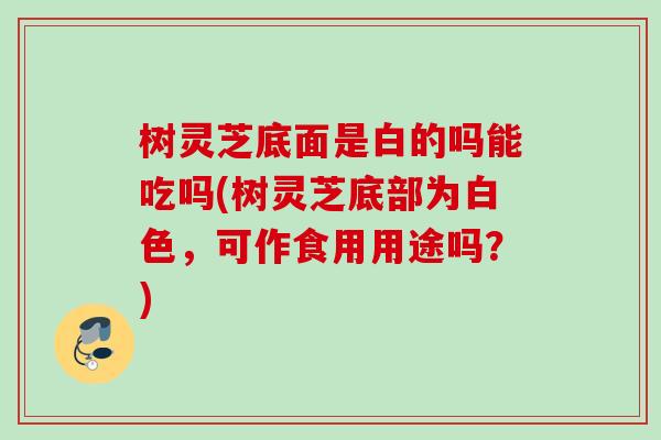 树灵芝底面是白的吗能吃吗(树灵芝底部为白色,可作食用用途吗?) 树灵芝底面是白的吗能吃吗(树灵芝底部为白色,可作食用用途吗?)
