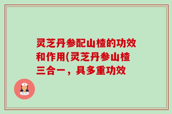 灵芝丹参配山楂的功效和作用(灵芝丹参山楂三合一,具多重功效 灵芝丹参配山楂的功效和作用(灵芝丹参山楂三合一,具多重功效