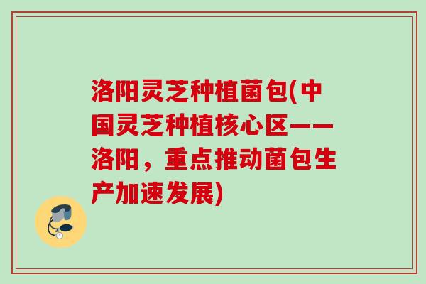 洛阳灵芝种植菌包(中国灵芝种植核心区——洛阳,重点推动菌包生产加速发展) 洛阳灵芝种植菌包(中国灵芝种植核心区——洛阳,重点推动菌包生产加速发展)