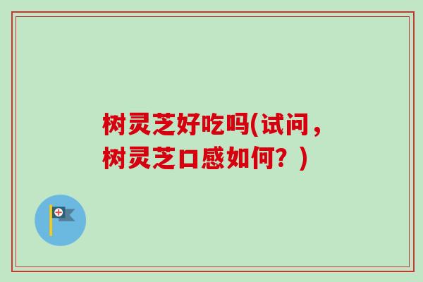 树灵芝好吃吗(试问,树灵芝口感如何?) 树灵芝好吃吗(试问,树灵芝口感如何?)