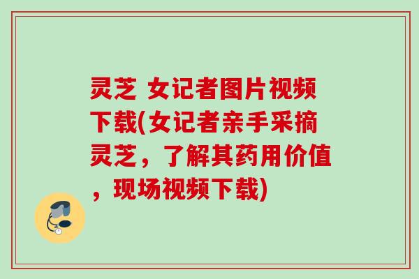 灵芝 女记者图片视频下载(女记者亲手采摘灵芝,了解其药用价值,现场视频下载) 灵芝 女记者图片视频下载(女记者亲手采摘灵芝,了解其药用价值,现场视频下载)