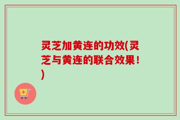 灵芝加黄连的功效(灵芝与黄连的联合效果!) 灵芝加黄连的功效(灵芝与黄连的联合效果!)
