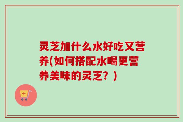 灵芝加什么水好吃又营养(如何搭配水喝更营养美味的灵芝?) 灵芝加什么水好吃又营养(如何搭配水喝更营养美味的灵芝?)