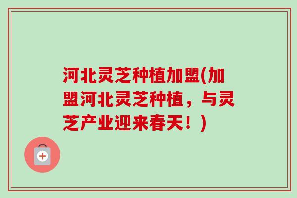 河北灵芝种植加盟(加盟河北灵芝种植，与灵芝产业迎来春天！)