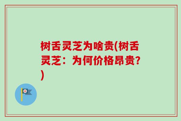 树舌灵芝为啥贵(树舌灵芝：为何价格昂贵？)