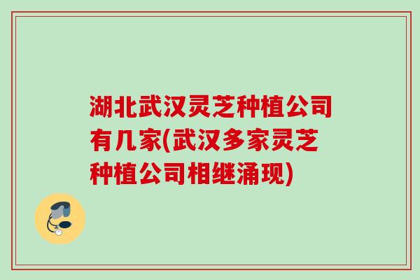湖北武汉灵芝种植公司有几家(武汉多家灵芝种植公司相继涌现) 湖北武汉灵芝种植公司有几家(武汉多家灵芝种植公司相继涌现)