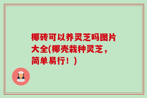 椰砖可以养灵芝吗图片大全(椰壳栽种灵芝,简单易行!) 椰砖可以养灵芝吗图片大全(椰壳栽种灵芝,简单易行!)