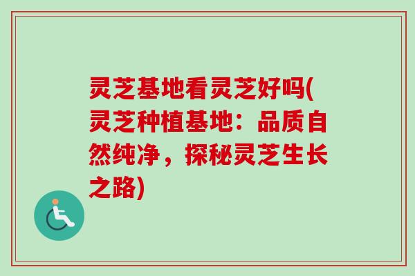 灵芝基地看灵芝好吗(灵芝种植基地:品质自然纯净,探秘灵芝生长之路) 灵芝基地看灵芝好吗(灵芝种植基地:品质自然纯净,探秘灵芝生长之路)