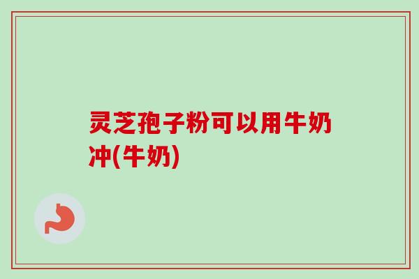灵芝孢子粉可以用牛奶冲(牛奶) 灵芝孢子粉可以用牛奶冲(牛奶)