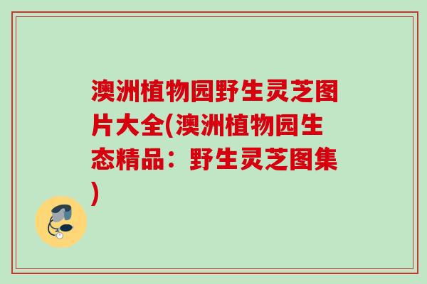 澳洲植物园野生灵芝图片大全(澳洲植物园生态精品：野生灵芝图集)