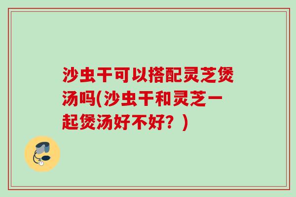 沙虫干可以搭配灵芝煲汤吗(沙虫干和灵芝一起煲汤好不好?) 沙虫干可以搭配灵芝煲汤吗(沙虫干和灵芝一起煲汤好不好?)