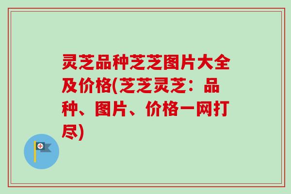 灵芝品种芝芝图片大全及价格(芝芝灵芝:品种、图片、价格一网打尽) 灵芝品种芝芝图片大全及价格(芝芝灵芝:品种、图片、价格一网打尽)