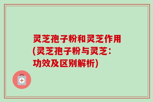 灵芝孢子粉和灵芝作用(灵芝孢子粉与灵芝：功效及区别解析)