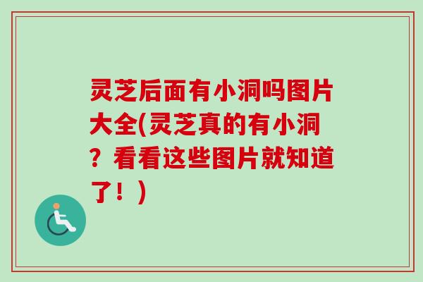 灵芝后面有小洞吗图片大全(灵芝真的有小洞？看看这些图片就知道了！)