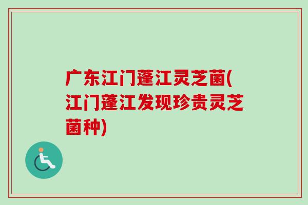 广东江门蓬江灵芝菌(江门蓬江发现珍贵灵芝菌种) 广东江门蓬江灵芝菌(江门蓬江发现珍贵灵芝菌种)