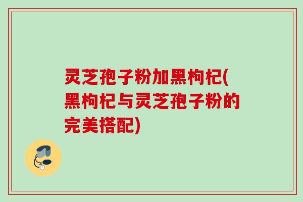 灵芝孢子粉加黑枸杞(黑枸杞与灵芝孢子粉的完美搭配) 灵芝孢子粉加黑枸杞(黑枸杞与灵芝孢子粉的完美搭配)